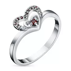 Кольцо из серебра с гранатами э0606кц02203530