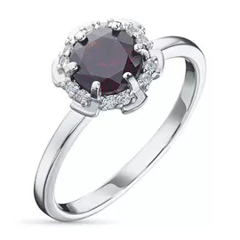 Кольцо из серебра с гранатом э0606кц04200187