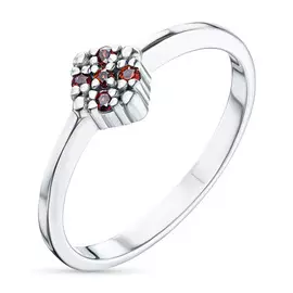 Кольцо из серебра с гранатом э0606кц07197010