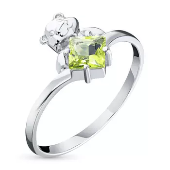 Кольцо из серебра с хризолитом э0611кц04200205