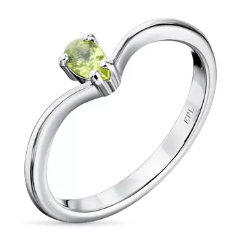 Кольцо из серебра с хризолитом э0611кц03220457