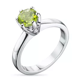 Кольцо из серебра с хризолитом э0611кц04201896