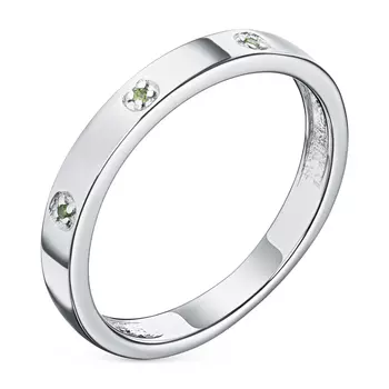 Кольцо из серебра с хромдиопсидами э0605кц04220479