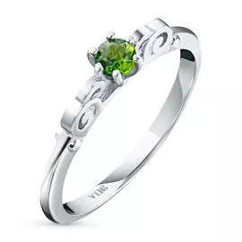 Кольцо из серебра с хромдиопсидом э0601кц04200812