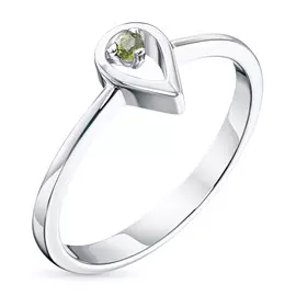 Кольцо из серебра с хромдиопсидом э0605кц03152300