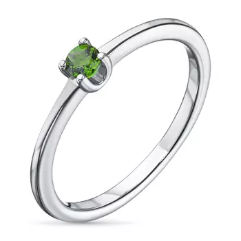 Кольцо из серебра с хромдиопсидом э0605кц03154200
