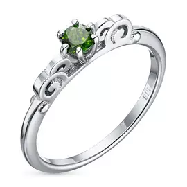 Кольцо из серебра с хромдиопсидом э0605кц04200812