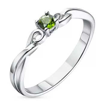 Кольцо из серебра с хромдиопсидом э0605кц05151200