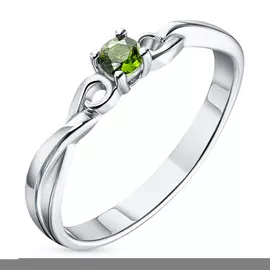 Кольцо из серебра с хромдиопсидом э0605кц05151200