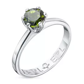 Кольцо из серебра с хромдиопсидом э0605кц06210352