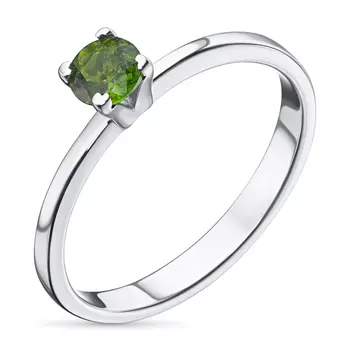 Кольцо из серебра с хромдиопсидом э0605кц08200455
