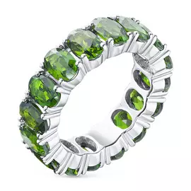 Кольцо из серебра с хромдиопсидом э0605кц09210405