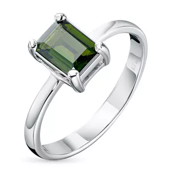 Кольцо из серебра с хромдиопсидом э0605кц10200466
