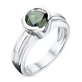 Кольцо из серебра с хромдиопсидом э0605кц12071300