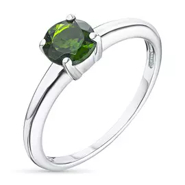 Кольцо из серебра с хромдиопсидом э0605кц12192040