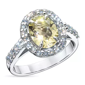 Кольцо из серебра с и цитрином э0673кц04250366_white