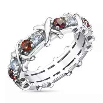 Кольцо из серебра с и гранатами э0666кц06163900_white