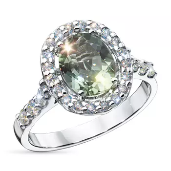 Кольцо из серебра с и празиолитом э0628кц04250366_white