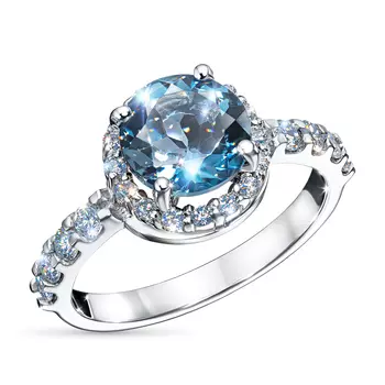 Кольцо из серебра с и топазом э0671кц04250350_white
