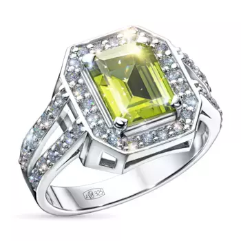 Кольцо из серебра с и топазом э0664кц04250362_white