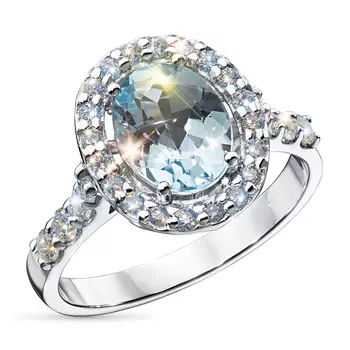Кольцо из серебра с и топазом э0671кц04250366_white