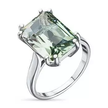 Кольцо из серебра с празиолитом э0628кц12210403