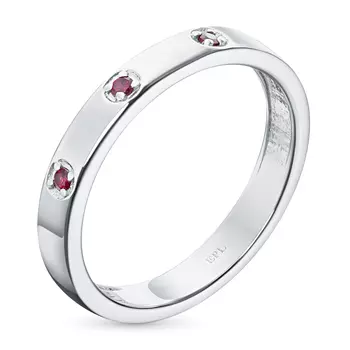 Кольцо из серебра с рубинами э0604кц04220476