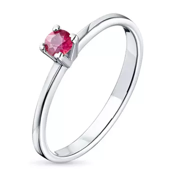 Кольцо из серебра с рубином э0604кц08200455