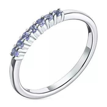 Кольцо из серебра с танзанитами э0608кц05220404