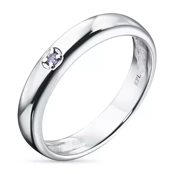 Обручальное кольцо из серебра с танзанитом э0608кц04220478