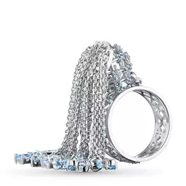 Кольцо из серебра с топазами э0609кц03210455