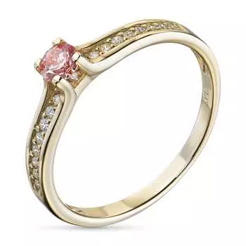 Кольцо из желтого золота э0312кц04181800_pink