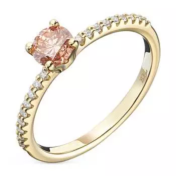 Кольцо из желтого золота э0312кц04202763_pink