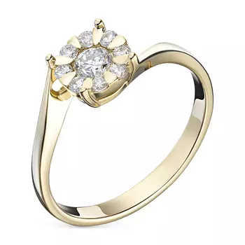 Классическое кольцо из желтого золота э0312кц04210651_white