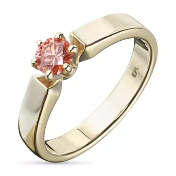 Помолвочное кольцо из желтого золота э0312кц05166200_pink