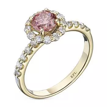 Кольцо из желтого золота э0312кц06165300_pink