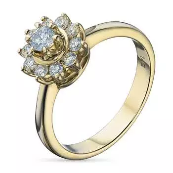 Классическое кольцо из желтого золота э0312кц07153800_white