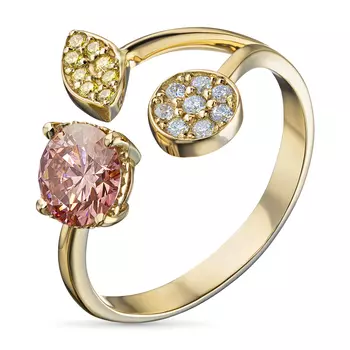 Кольцо из желтого золота э0312кц07240351_pink