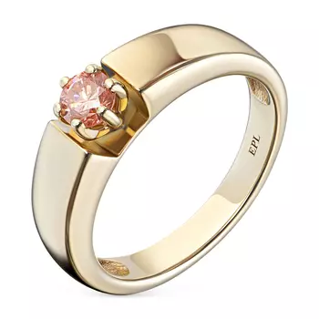 Кольцо из желтого золота э0312кц08186200_pink