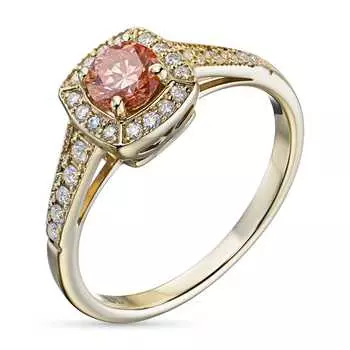 Кольцо из желтого золота э0312кц11160500_pink