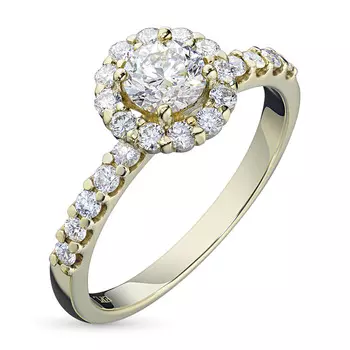 Кольцо из желтого золота с бриллиантами э0301кц06165300