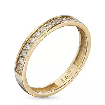 Кольцо из желтого золота с бриллиантами э0301кц07200354