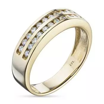 Кольцо из желтого золота с бриллиантами э0301кц02130100