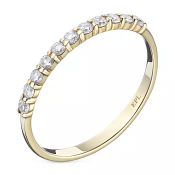 Кольцо из желтого золота с бриллиантами э0301кц12153600