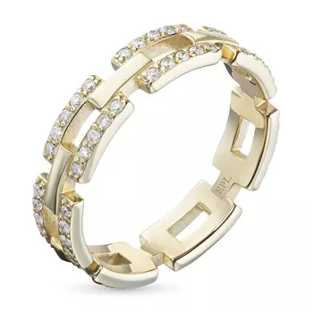 Кольцо из желтого золота с бриллиантами э0301кц07210011