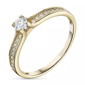 Кольцо из желтого золота с бриллиантами э0301кц04181800