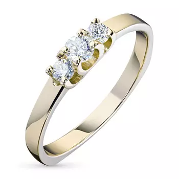 Кольцо из желтого золота с бриллиантами э0301кц07153600