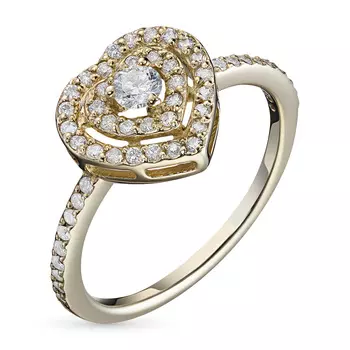 Кольцо из желтого золота с бриллиантами э0301кц03181700