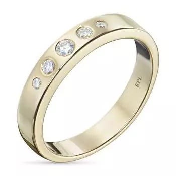 Кольцо из желтого золота с бриллиантами э0301кц02163100