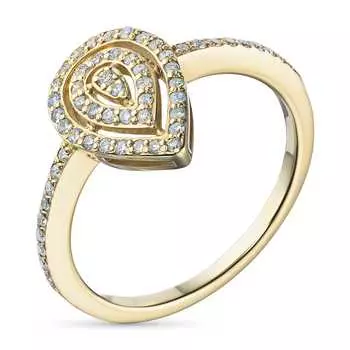 Кольцо из желтого золота с бриллиантами э0301кц08210008